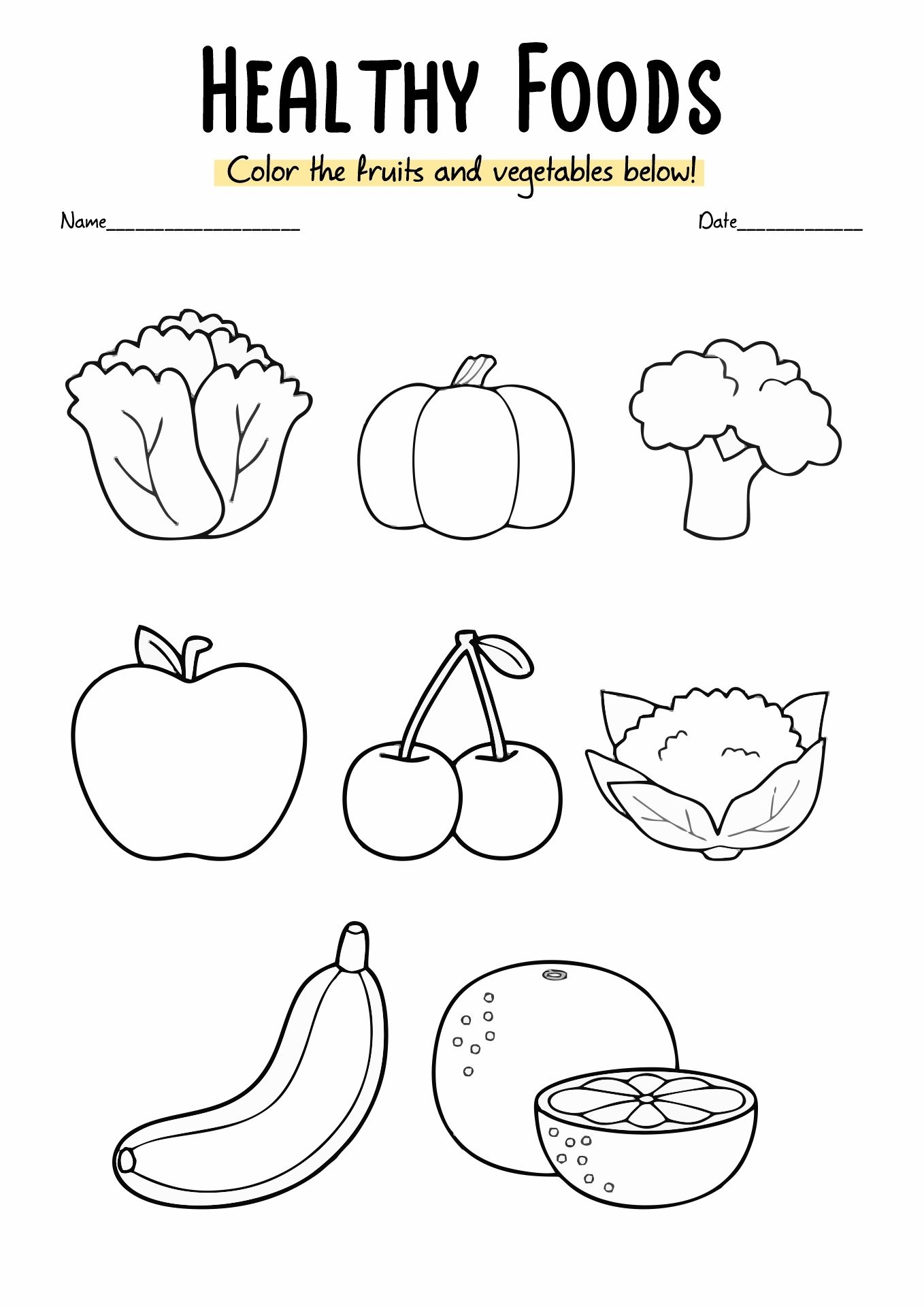 Healthy Foods Kindergarten Worksheet - Kindergarten Worksheets