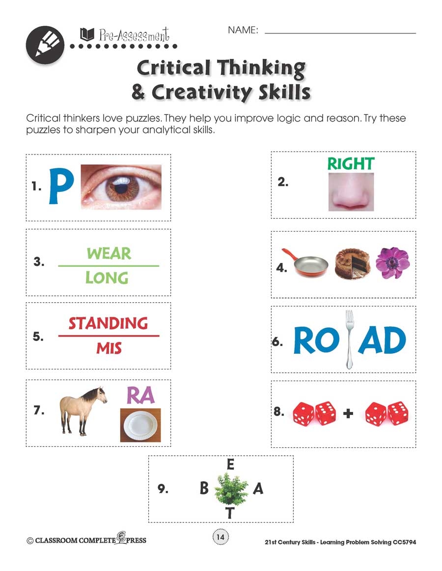 Critical Thinking Worksheets For Kindergarten Pdf Kindergarten Worksheets