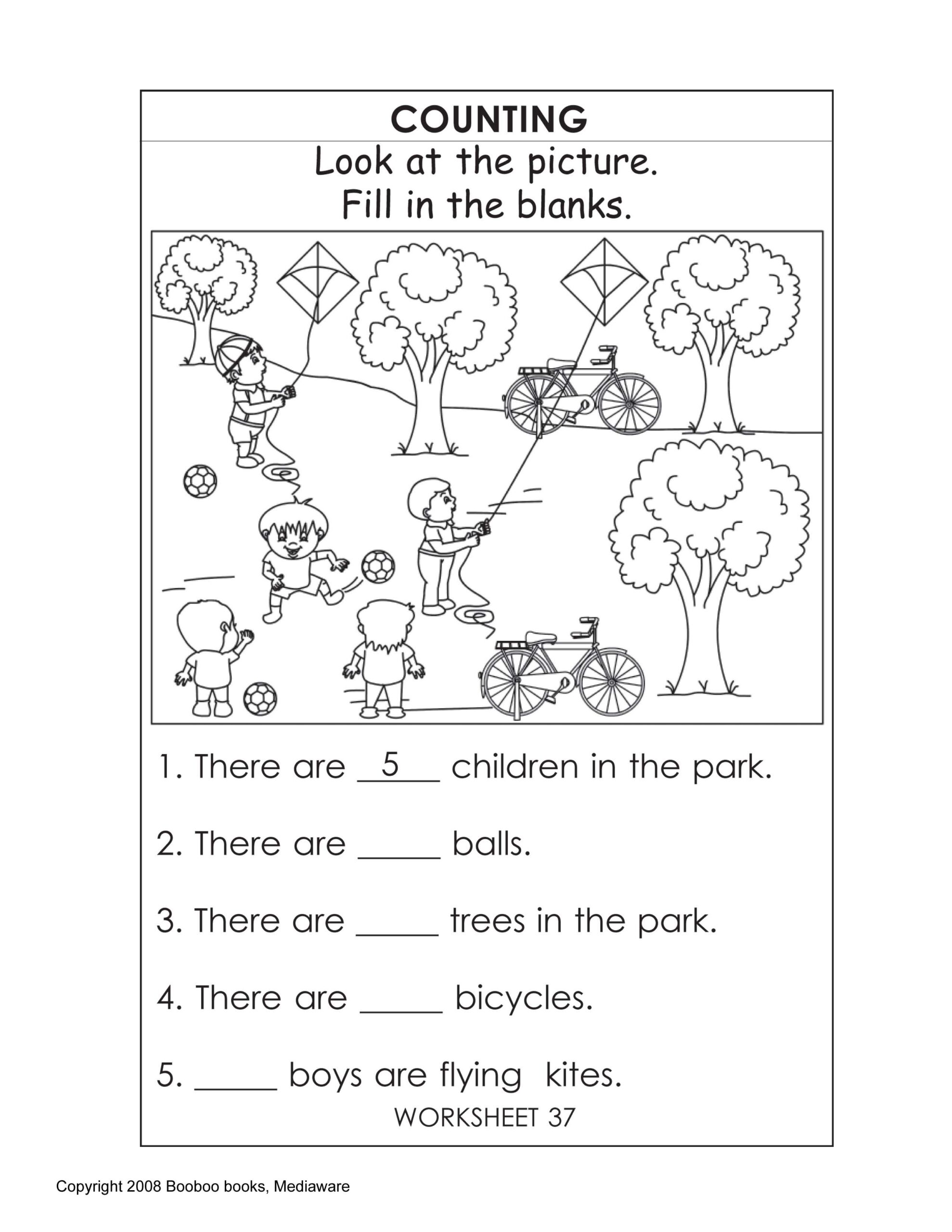 English Worksheets For Kindergarten Pdf