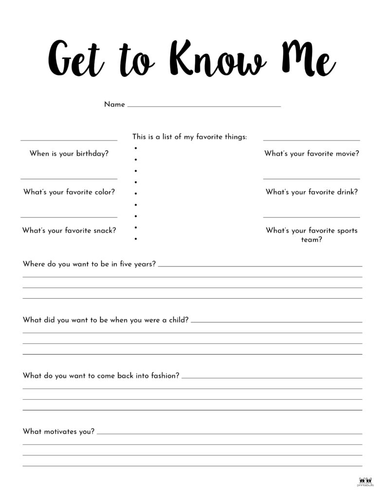 Getting To Know You Kindergarten Worksheet Kindergarten Worksheets