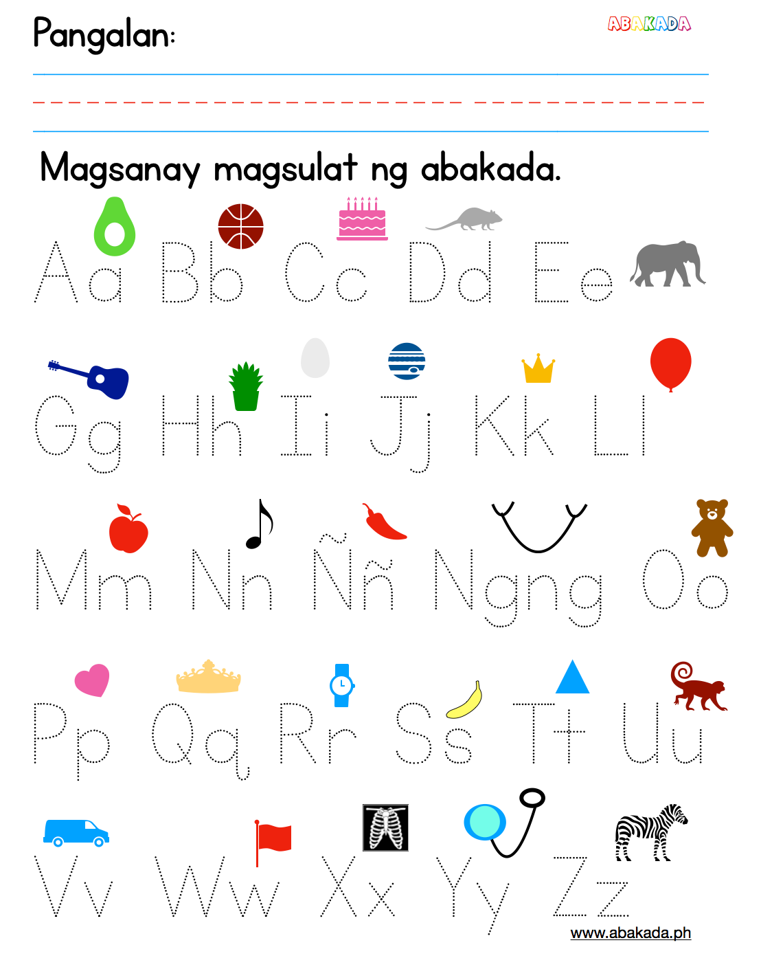 Abakada Worksheets For Kindergarten Kindergarten Worksheets