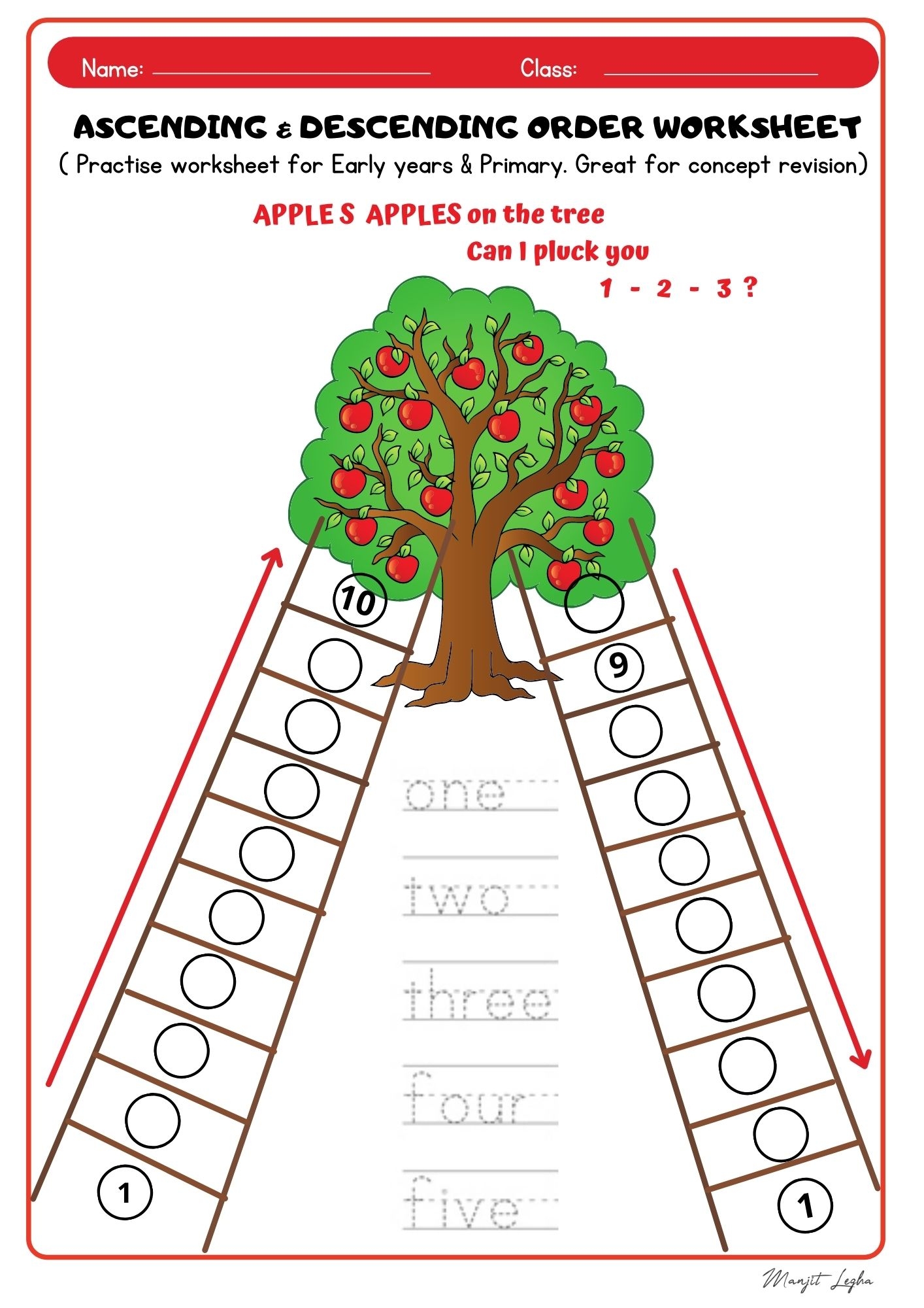 Ascending Descending Order Worksheet Muse N Life - Ascending And Descending Order Worksheet For Kindergarten