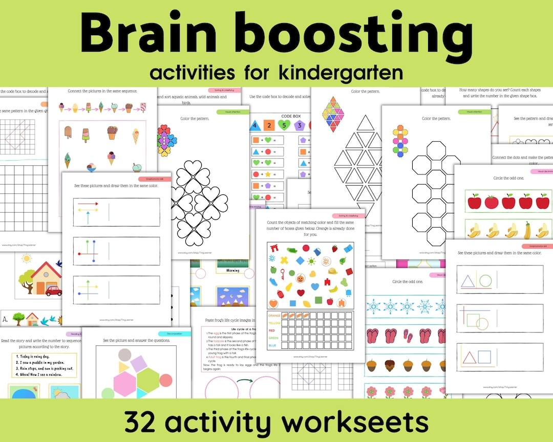 Brain Boosting Worksheets For Kindergarten Kindergarten Worksheets