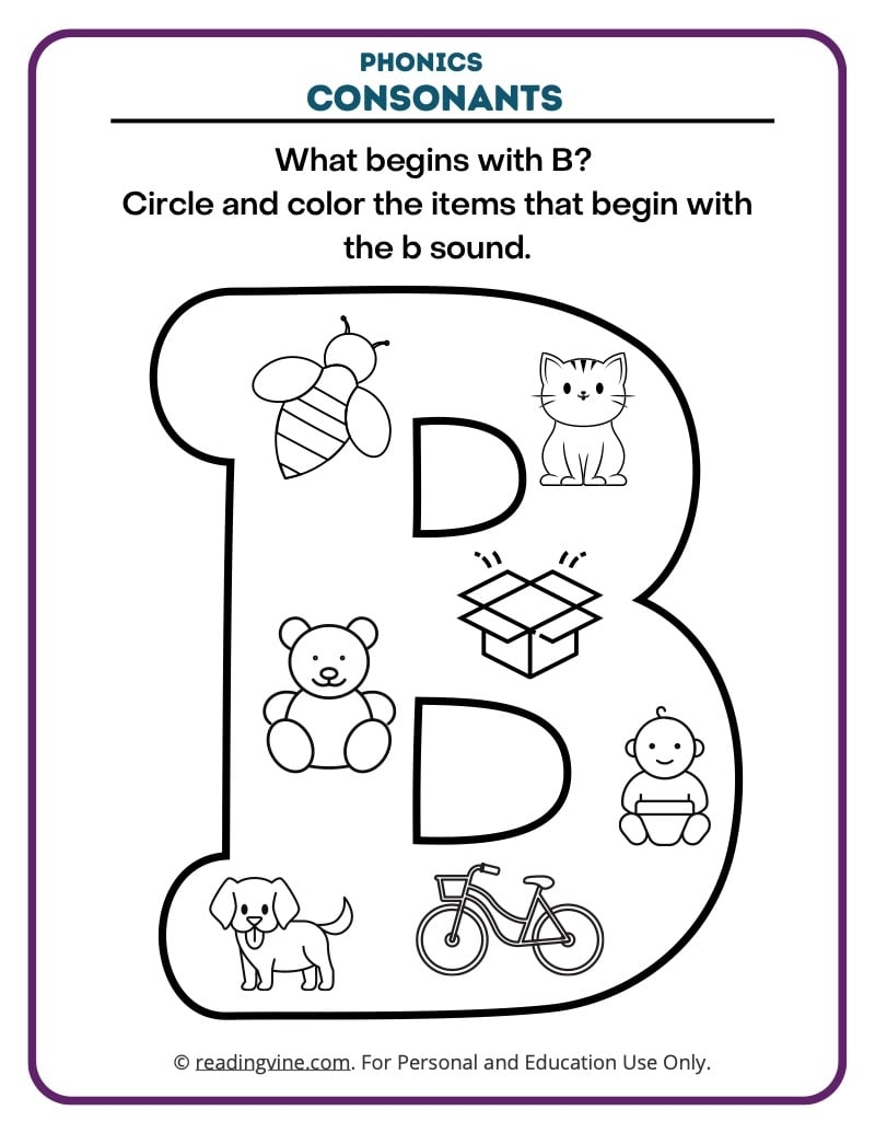 Consonant Worksheets For Kindergarten - Kindergarten Worksheets