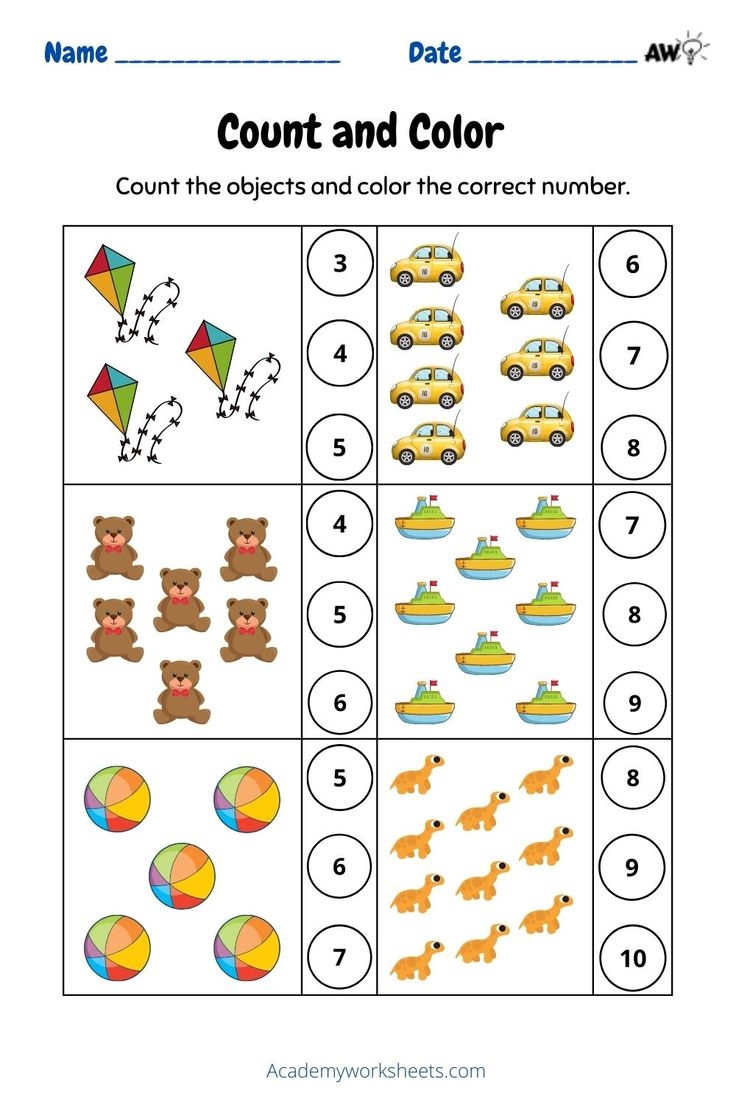 Counting Worksheets For Lkg
