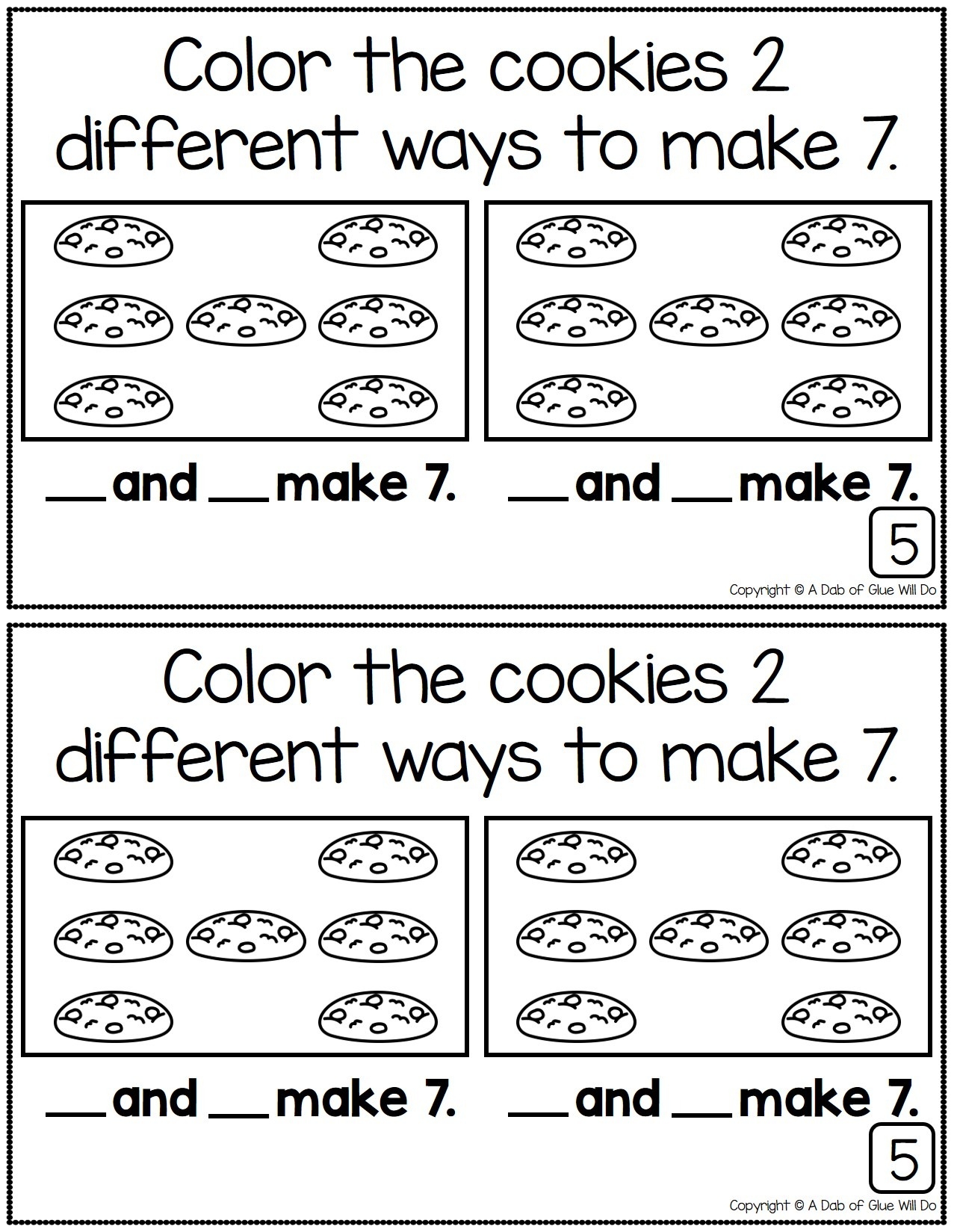 Decomposing Numbers Kindergarten Worksheets Kindergarten Worksheets
