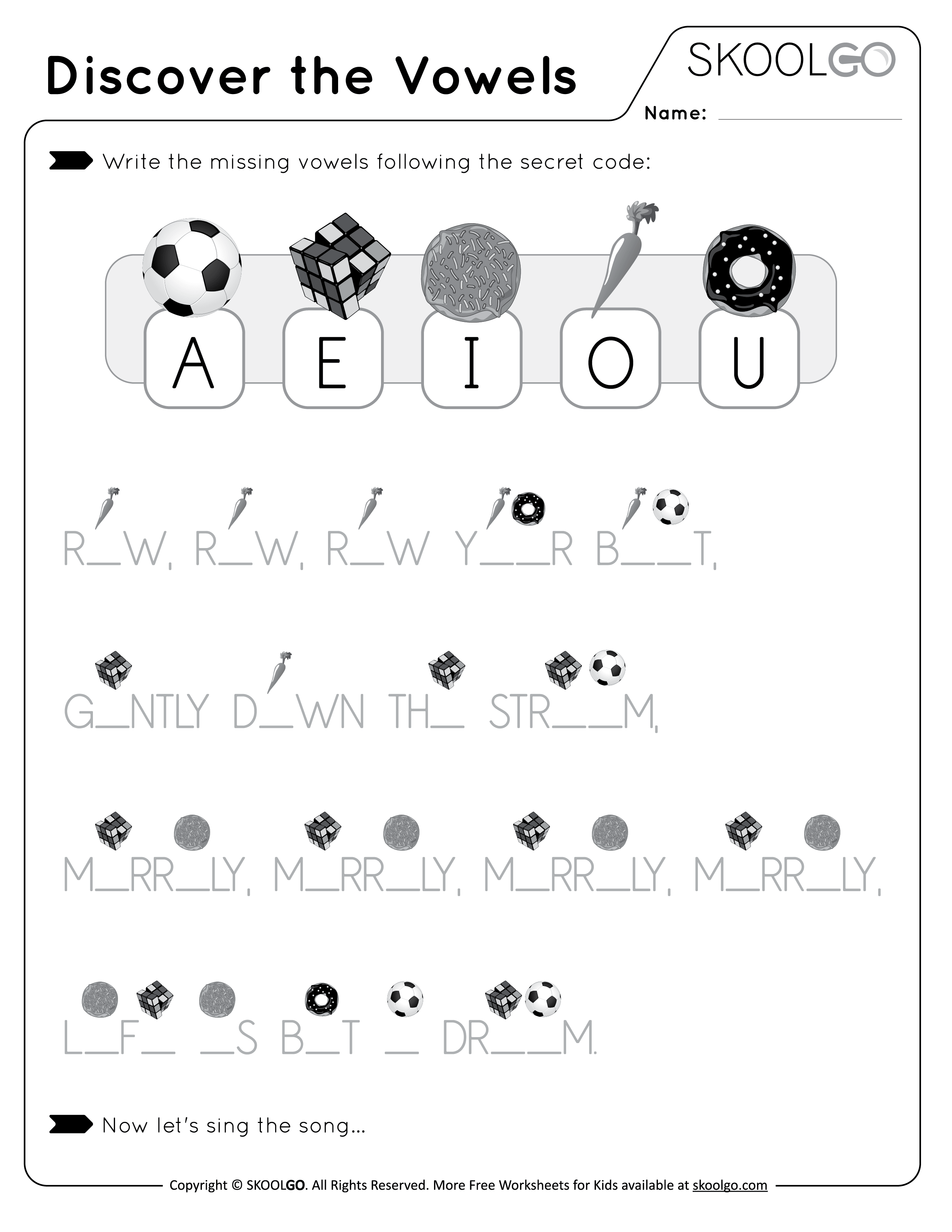 Aeiou Worksheets For Kindergarten