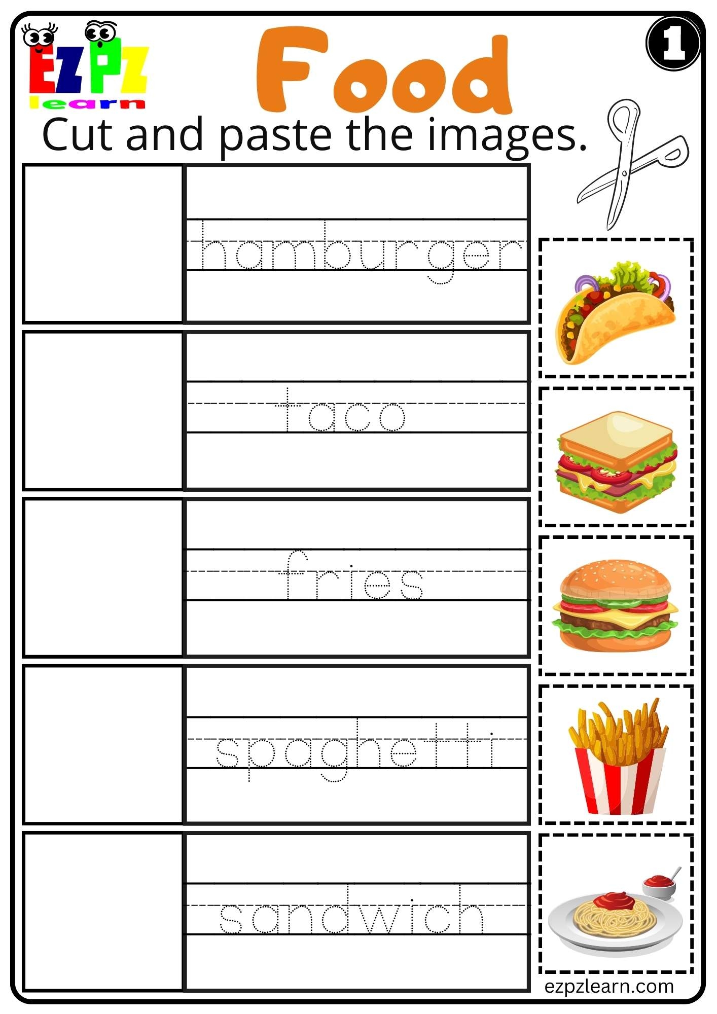 Food Worksheets For Kindergarten Pdf Kindergarten Worksheets
