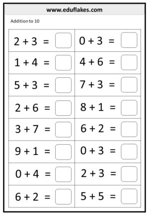 Addition Kindergarten Math Worksheets Kindergarten Worksheets