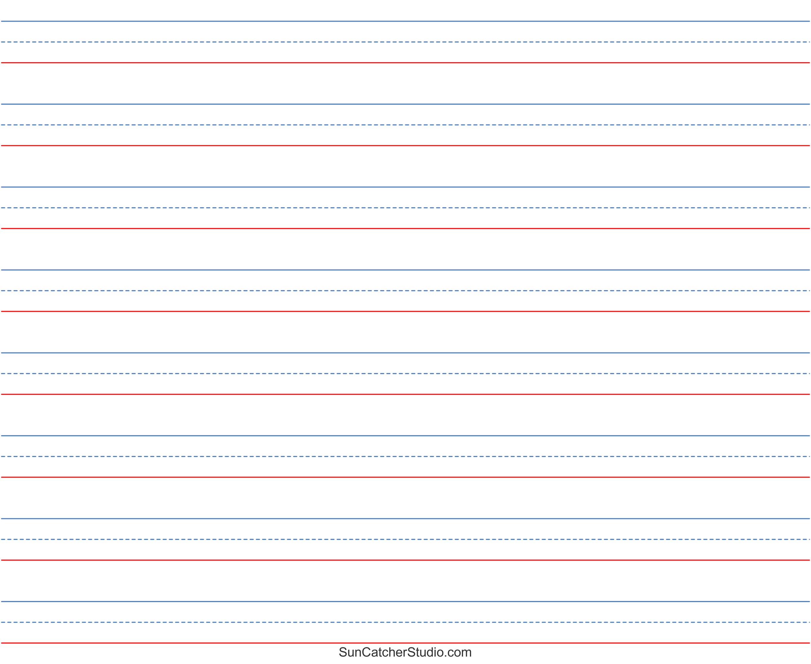 Free Printable Lined Paper Handwriting Notebook Templates DIY Projects Patterns Monograms Designs Templates - Free Printable Kindergarten Writing Paper
