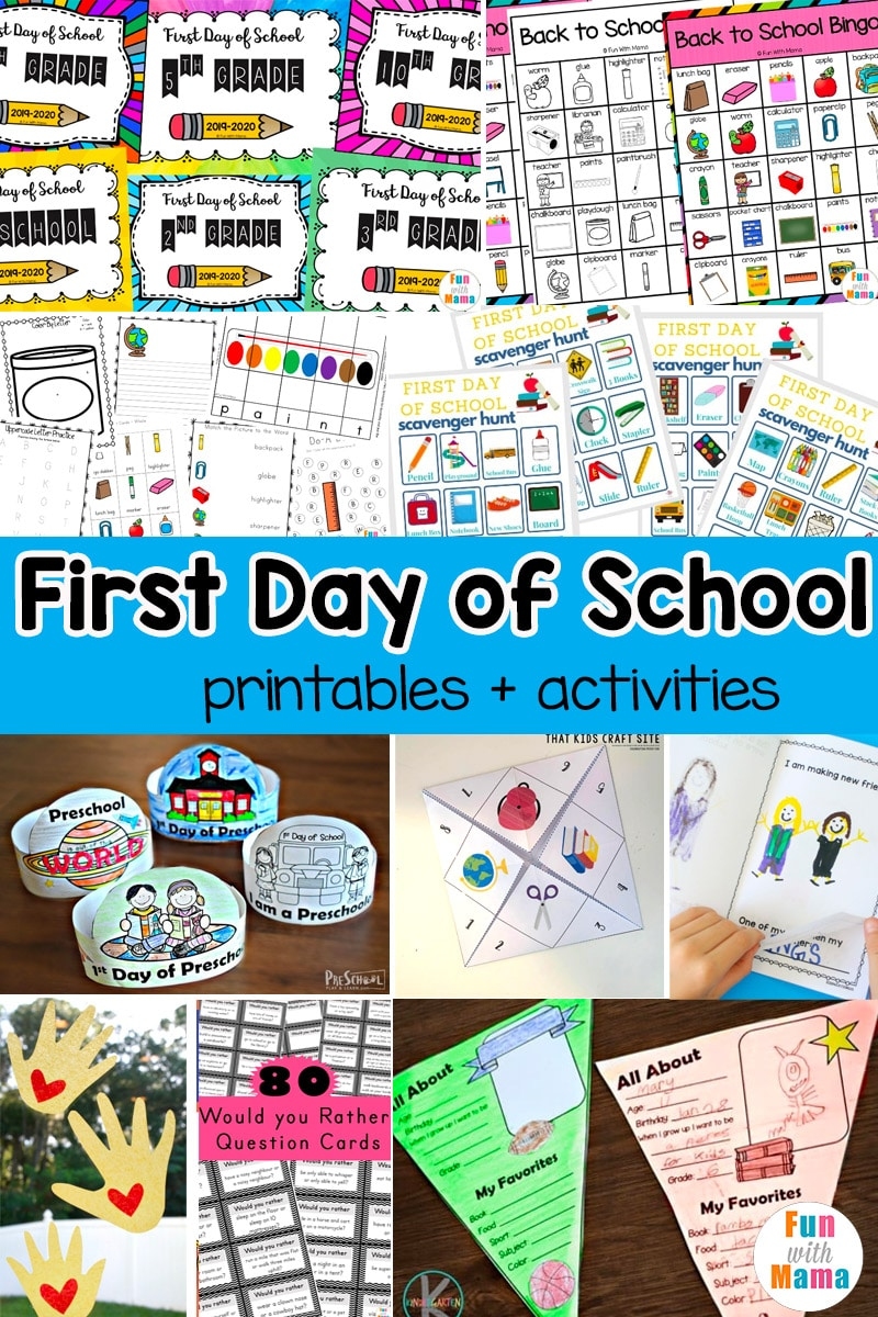 First Day Of Preschool Worksheets Kindergarten Worksheets