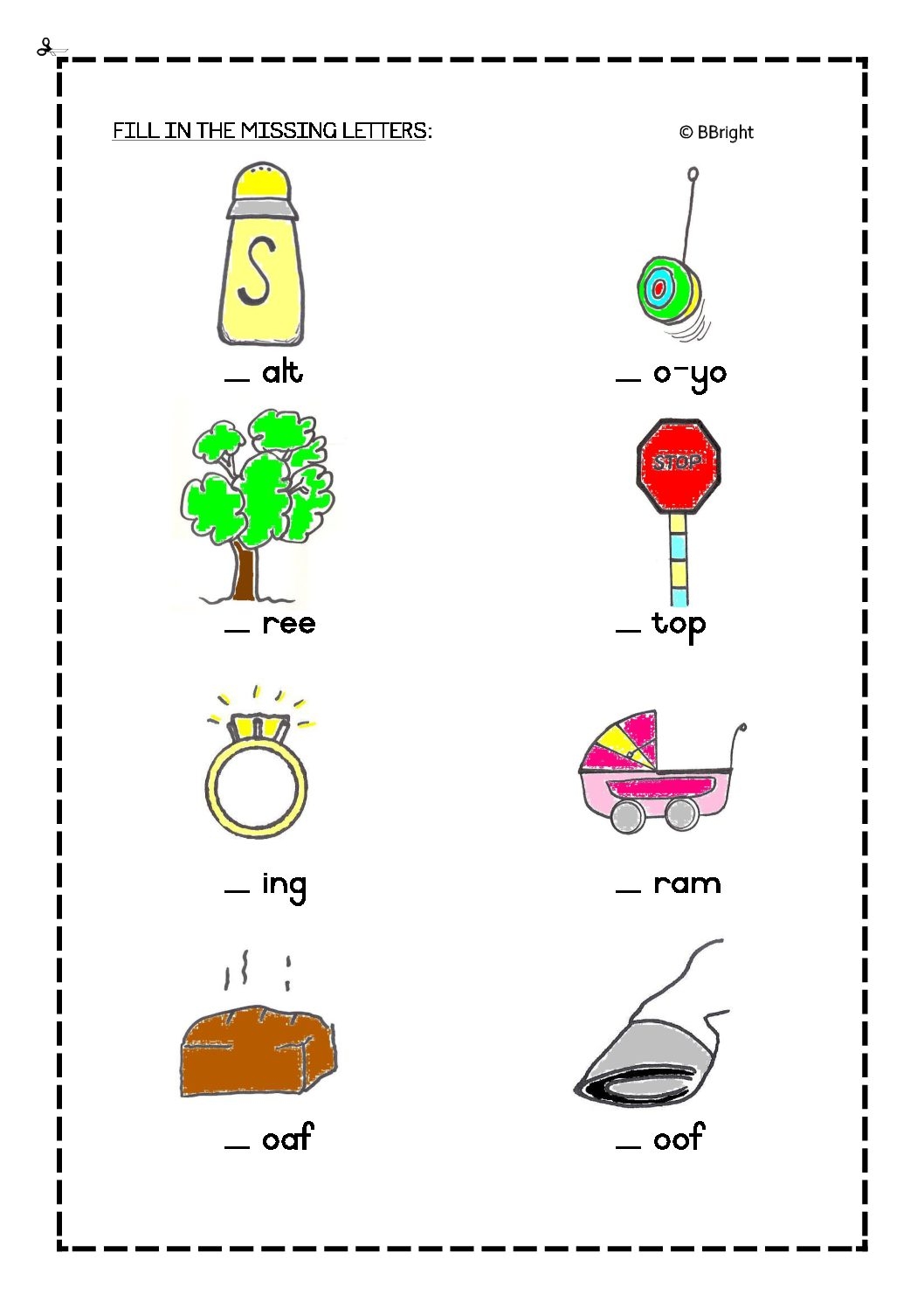 4 Letter Words Worksheets For Kindergarten Pdf