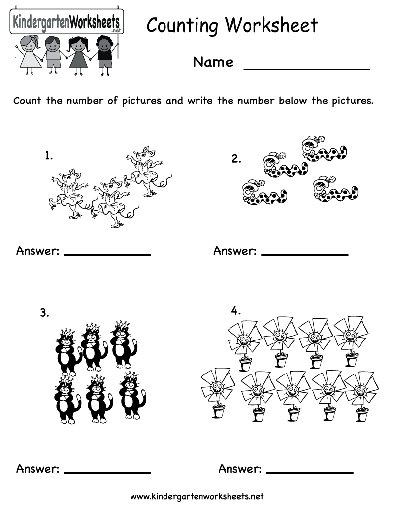 Kindergarten Counting Worksheet Printable Counting Worksheets For Kindergarten Kindergarten Worksheets Kindergarten Math Worksheets Free - Counting Worksheets For Lkg