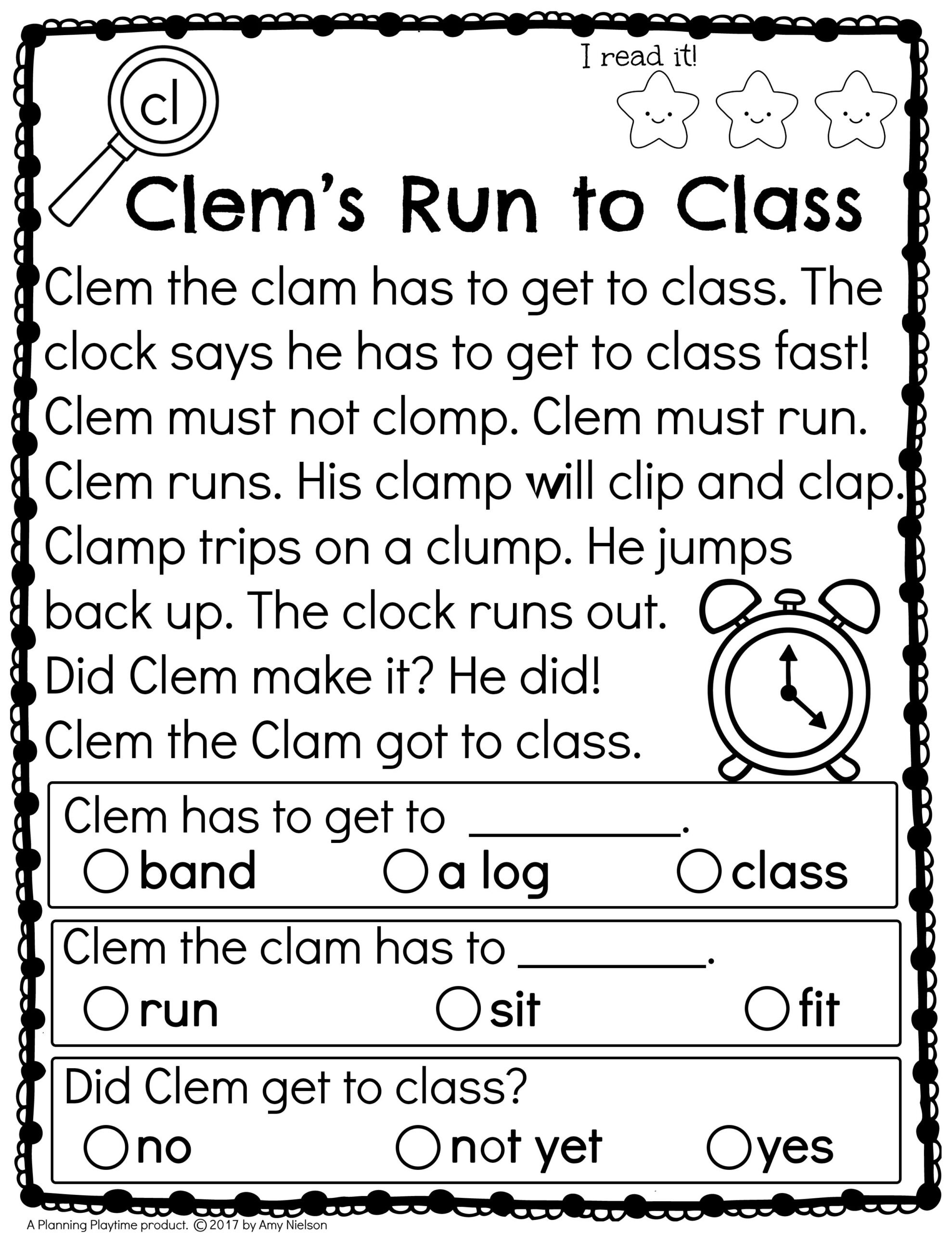 Comprehension For Class Kg