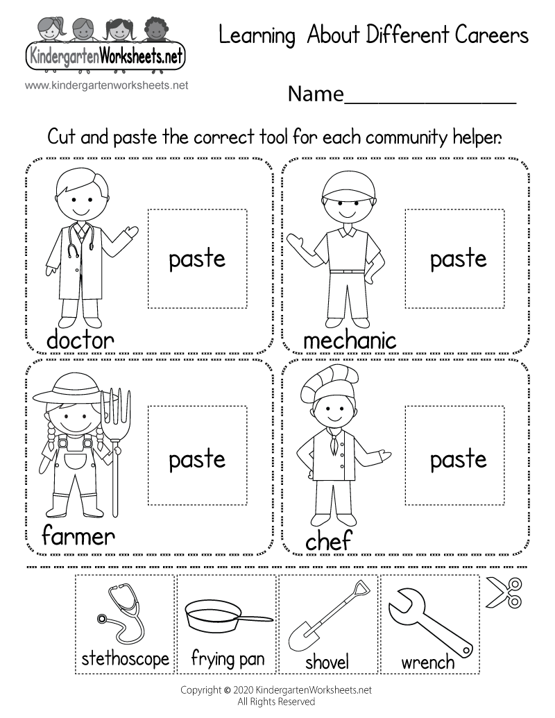 Learning About Careers Worksheet Free Printable Digital PDF - Free Printable Kindergarten Worksheets On Community Helpers