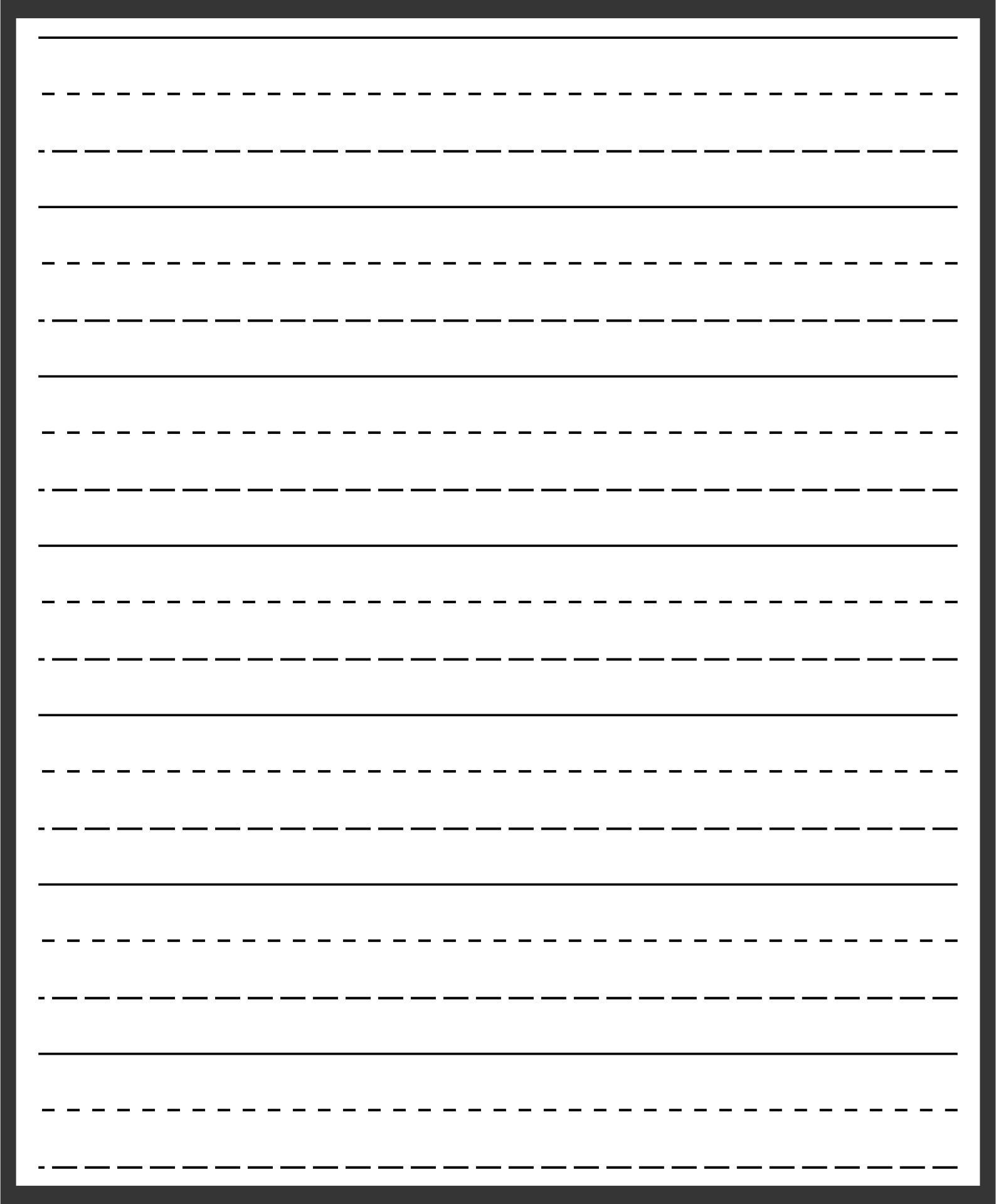 Free Printable Kindergarten Writing Paper