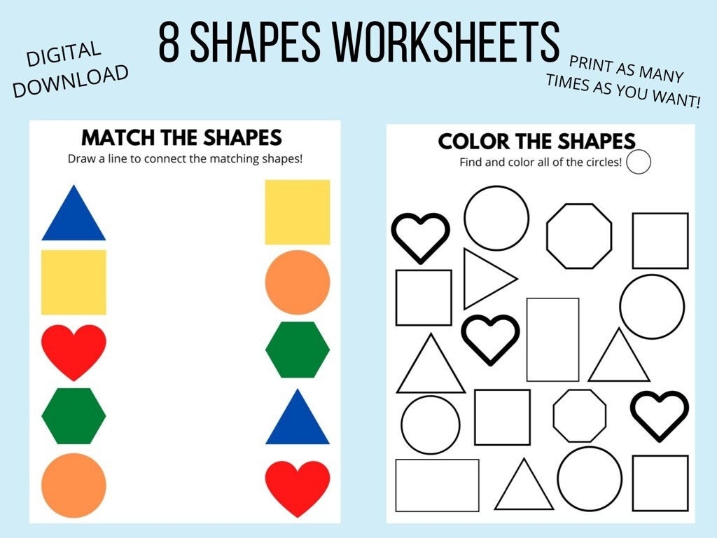 Colors And Shapes Worksheets For Kindergarten Kindergarten Worksheets
