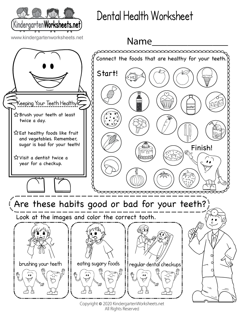 Hygiene Worksheets For Kindergarten