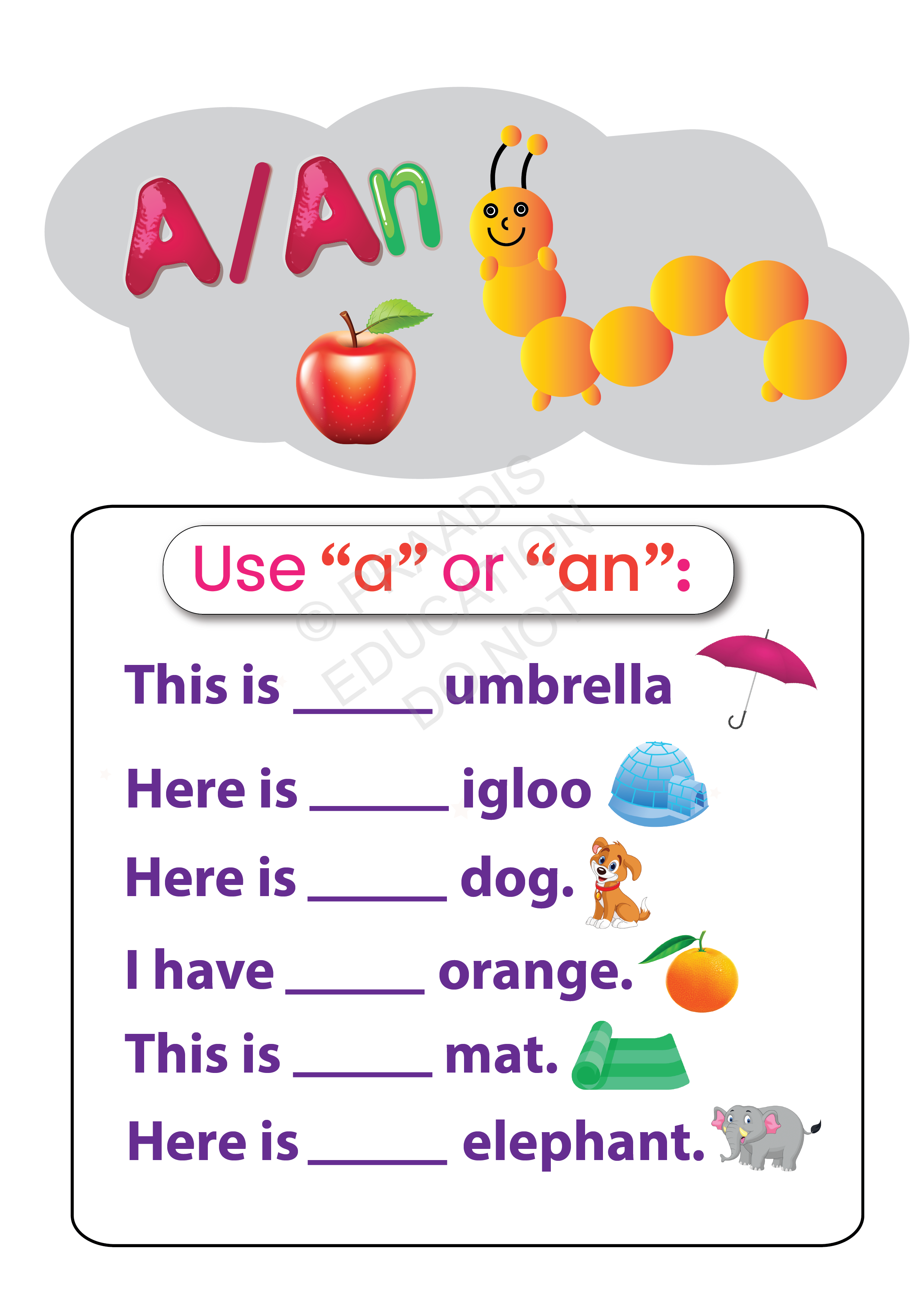 English Worksheets For Kg3 Kindergarten Worksheets