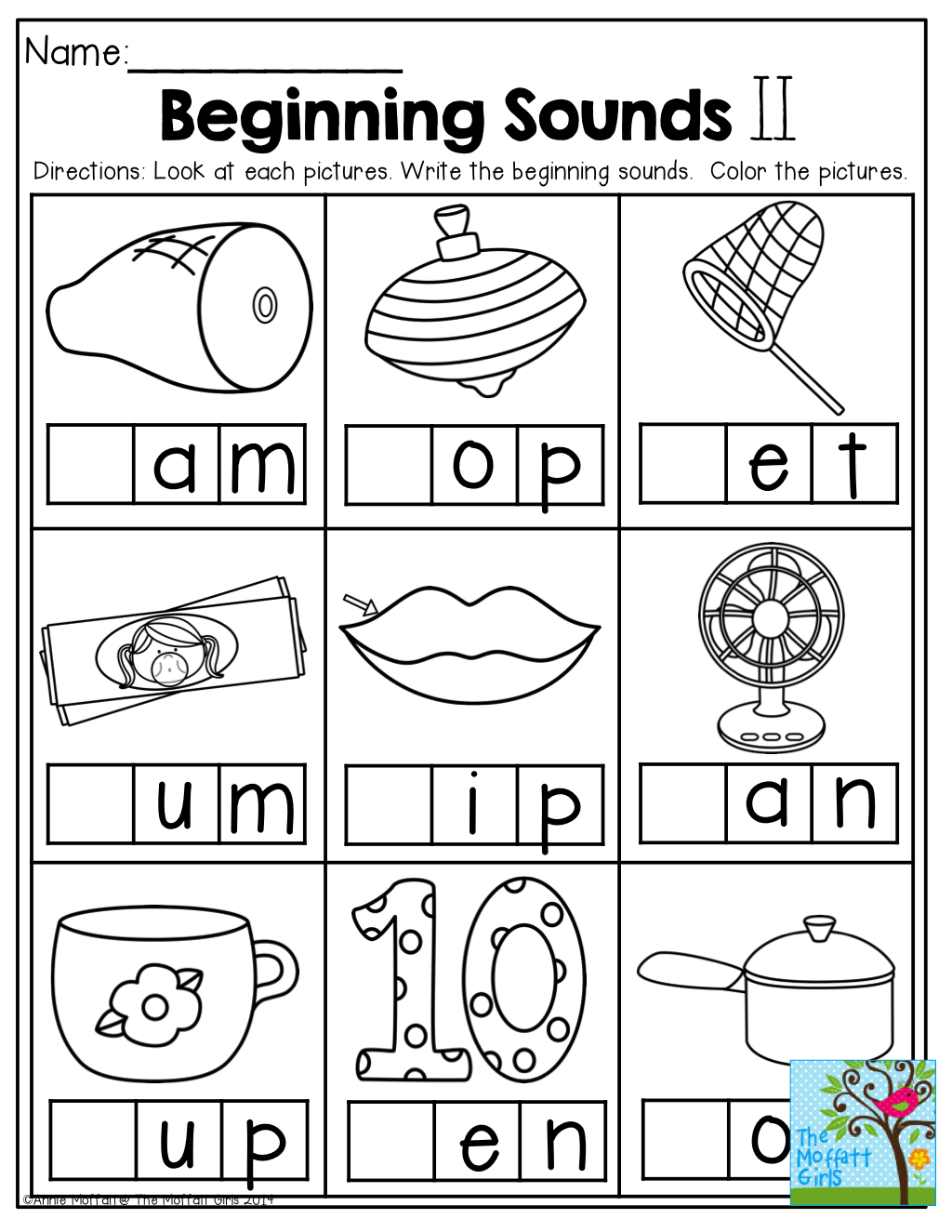 Back To School NO PREP Packets And A SALE  - Beginning Sounds Worksheets Kindergarten