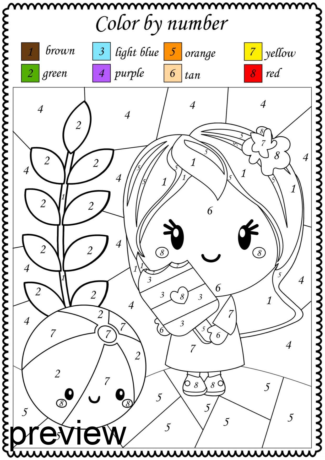 Kindergarten Coloring Math Worksheets