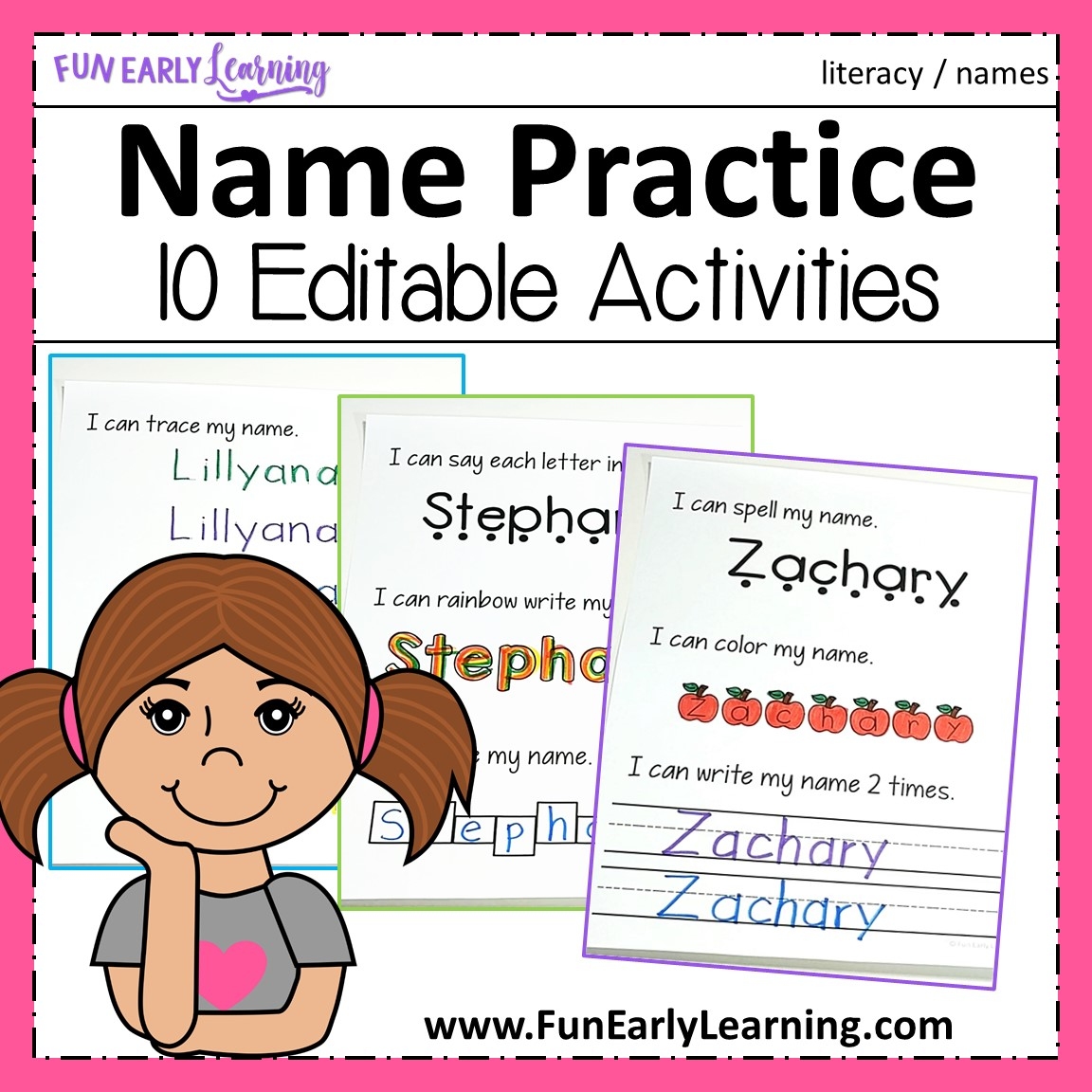 Name Writing Worksheets Kindergarten