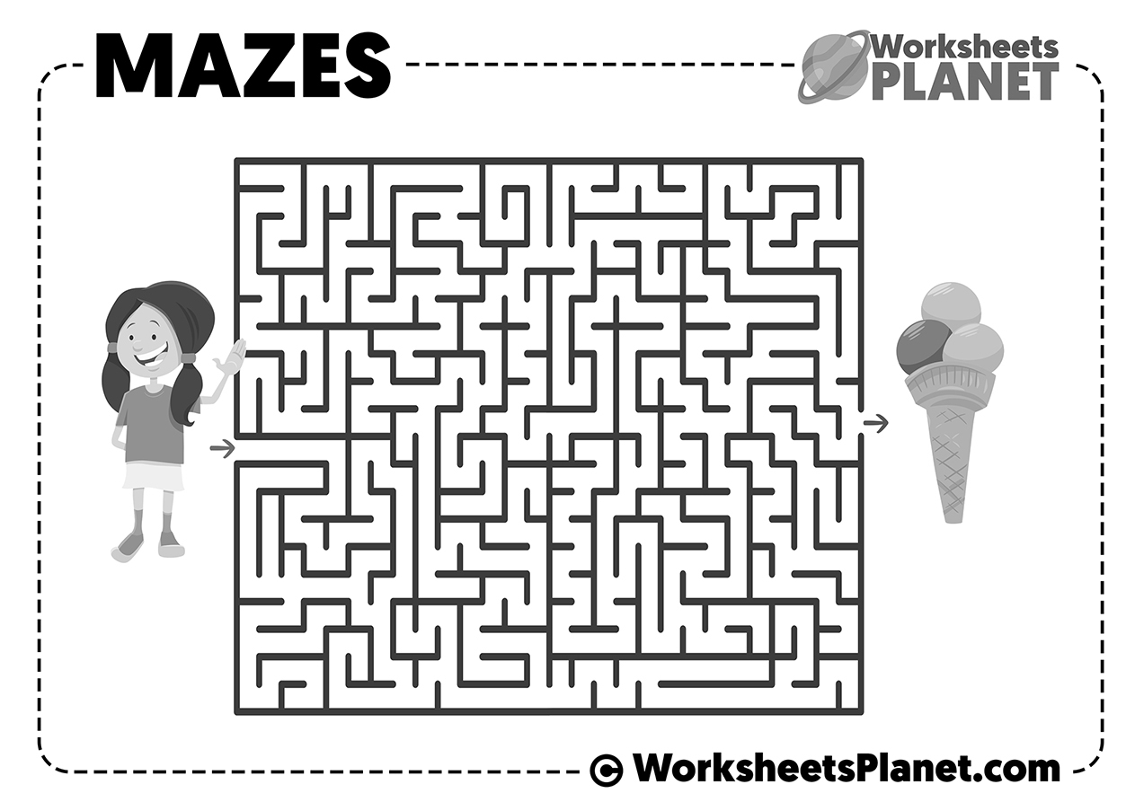 Maze Worksheets For Kindergarten - Kindergarten Worksheets