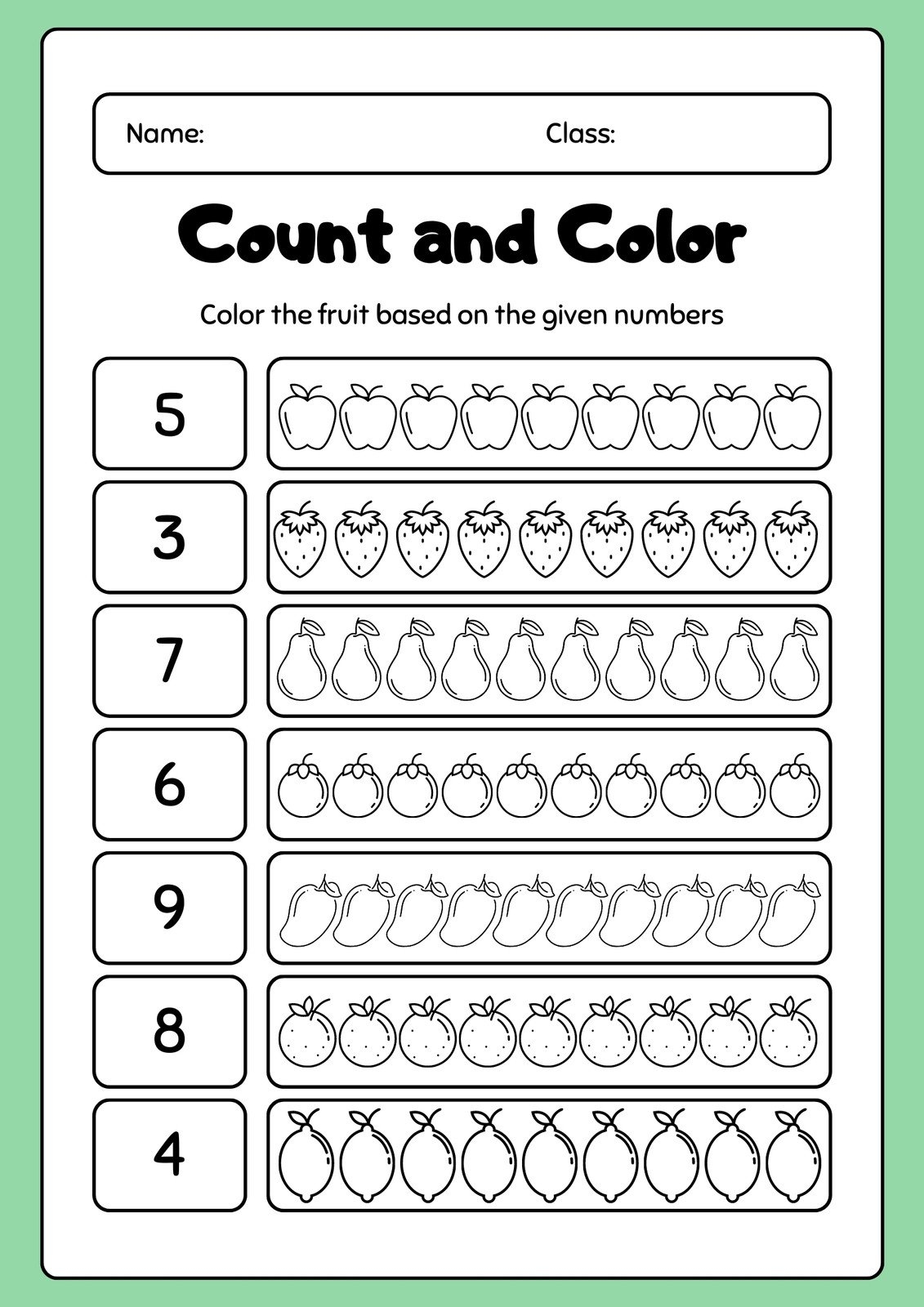Printable Kindergarten Worksheets Pdf