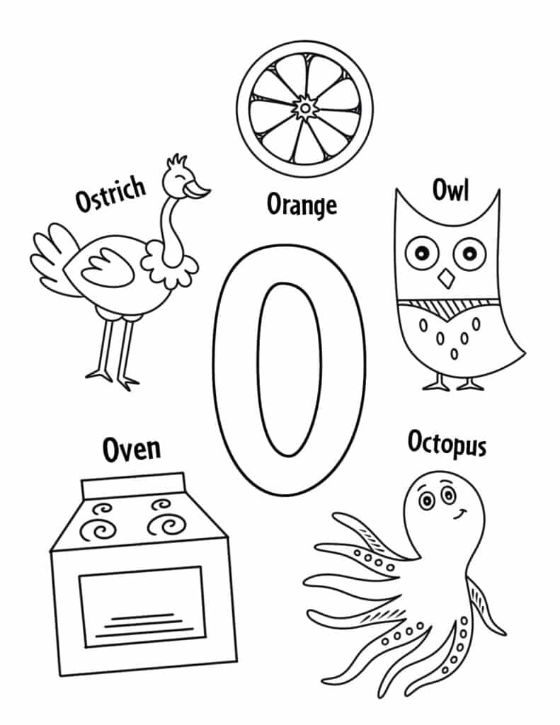Letter O Worksheets For Kindergarten