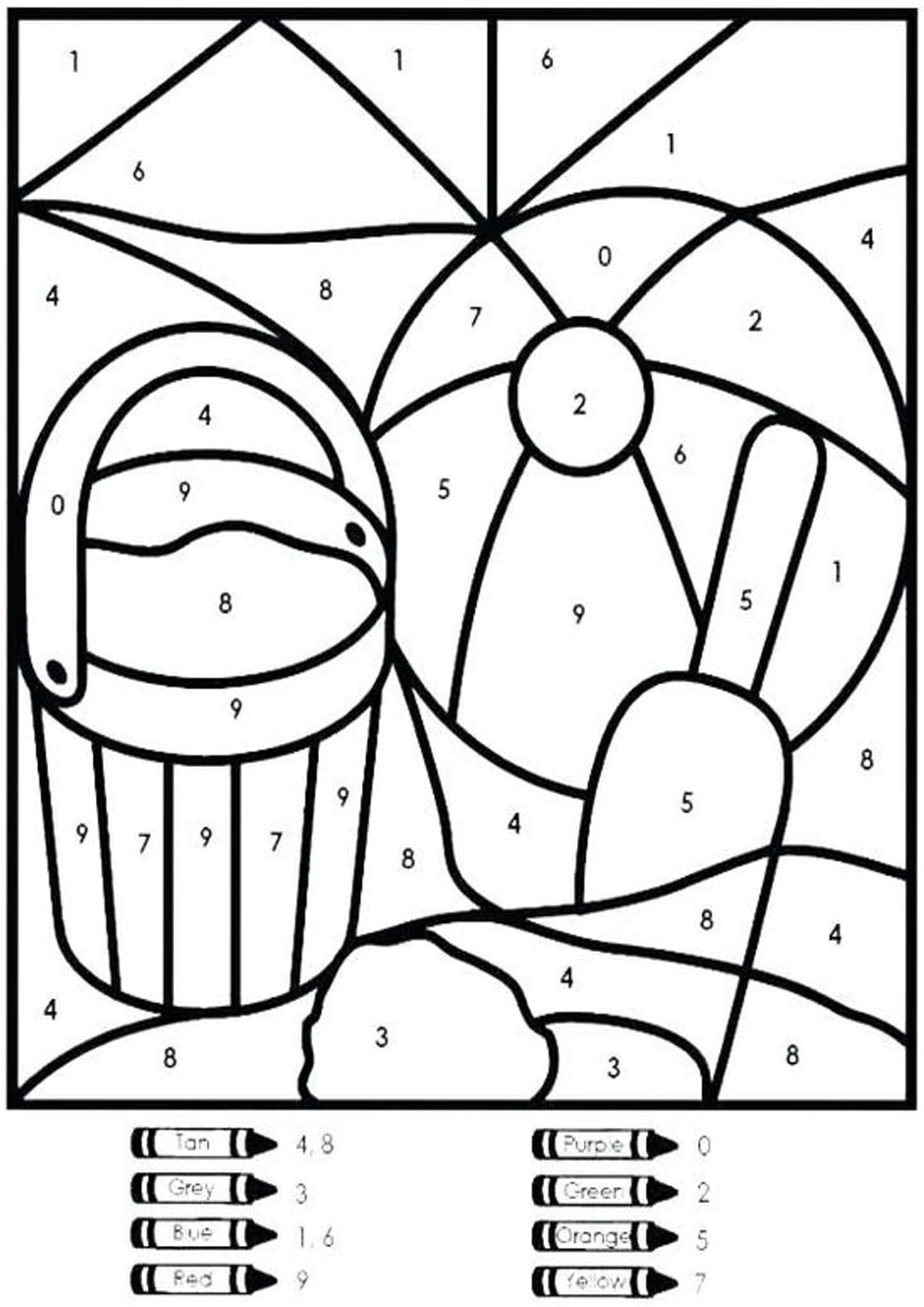 Kindergarten Coloring Worksheets Color By Number - Kindergarten Worksheets