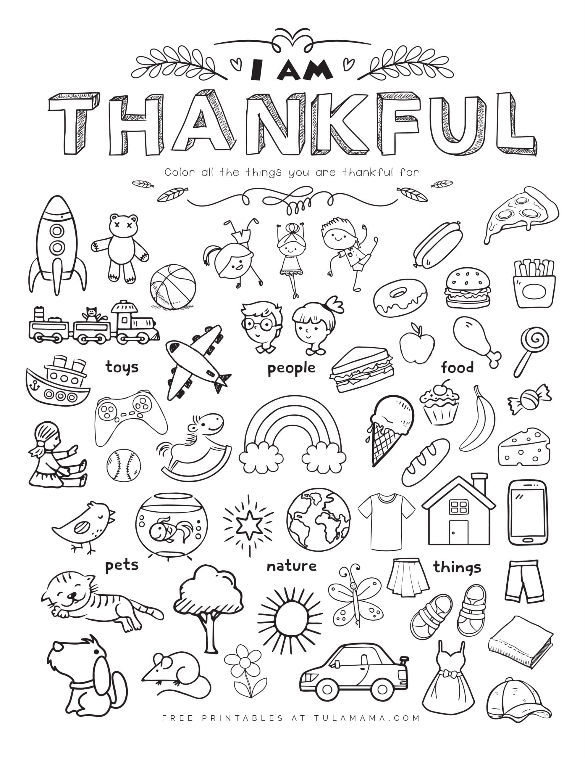 Free Printable I Am Thankful For Worksheet Collection - Kindergarten I Am Thankful For Worksheets