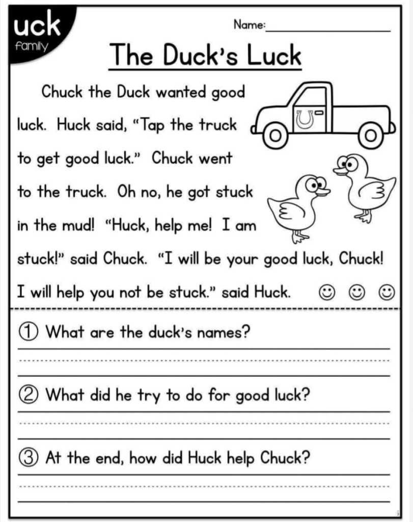 Free Printable Kindergarten Reading Worksheets Activity School For Kids - Free Reading Comprehension Worksheets For Kindergarten