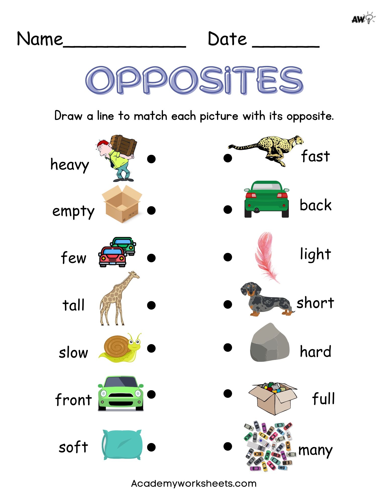 Opposites Worksheets For Kindergarten Kindergarten Worksheets
