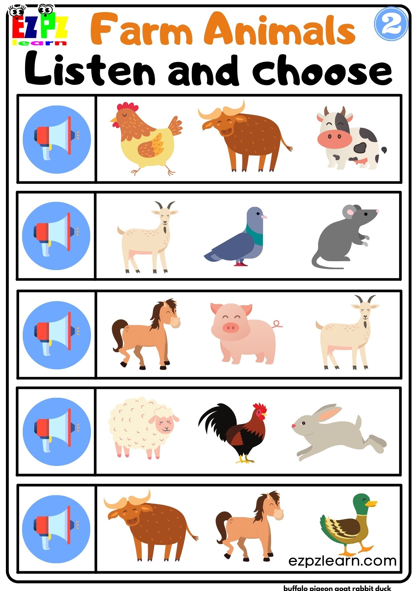 Farm Animals Worksheets For Kindergarten