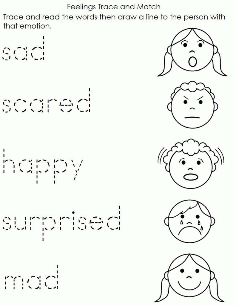 Kindergarten English Worksheets Best Coloring Pages For Kids - Emotions Worksheets For Kindergarten