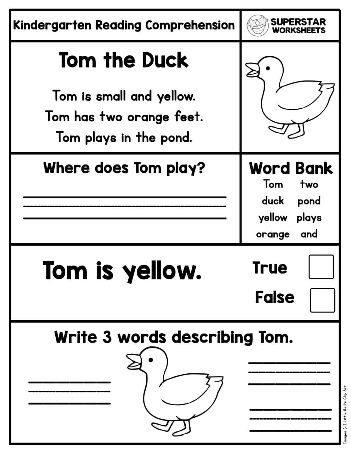 Free Printable Reading Worksheets For Kindergarten