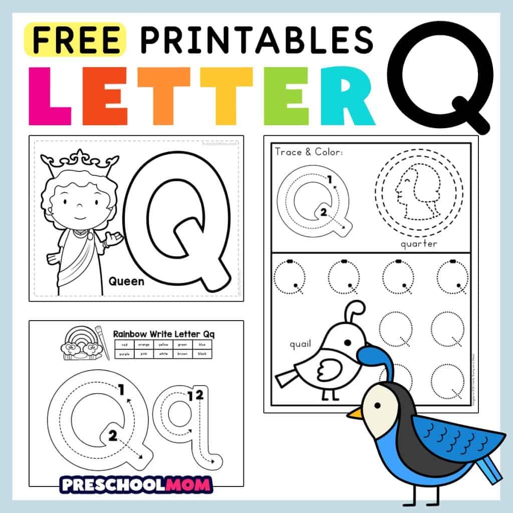 Letter Q Preschool Printables Preschool Mom - Letter Q Worksheets Kindergarten