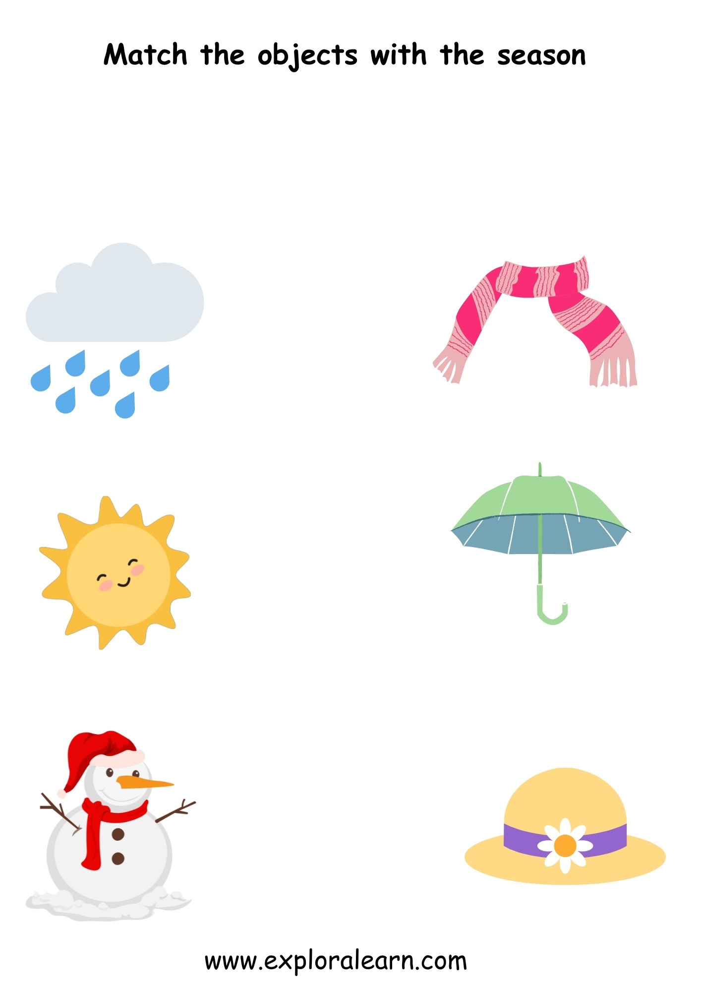 Seasons Worksheets For Kindergarten