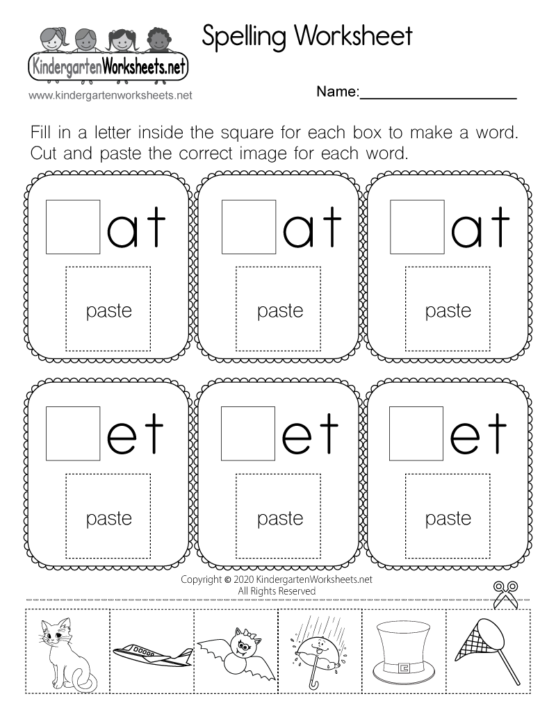 Spelling Three Letter Words Worksheet Free Printable Digital PDF - Spelling Words Worksheets For Kindergarten