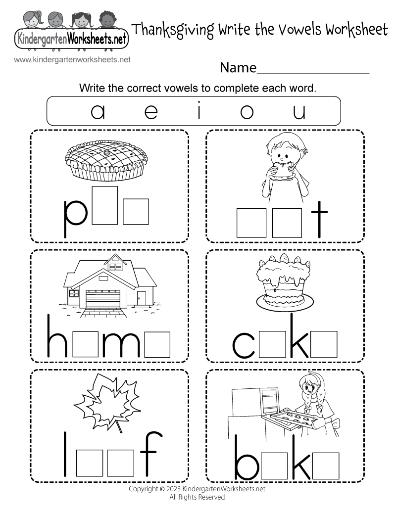 Long A Worksheets For Kindergarten