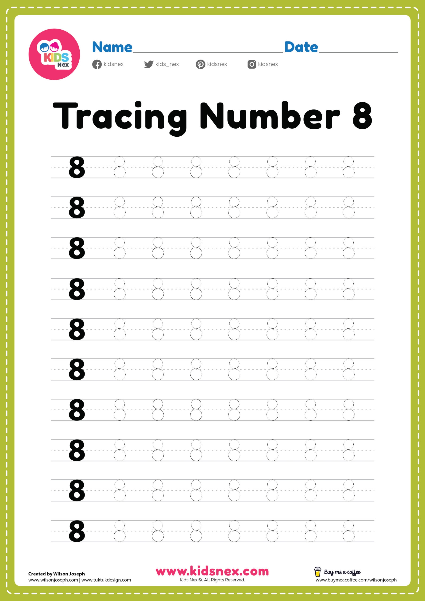 Number 8 Worksheets For Kindergarten Kindergarten Worksheets
