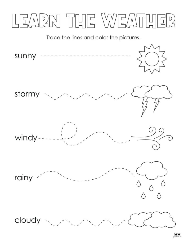 Weather Worksheets For Kindergarten Kindergarten Worksheets