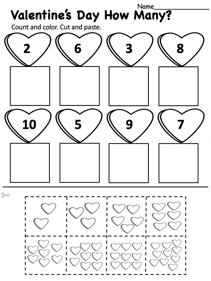 Kids Valentine Worksheets Printable Free Kindergarten Worksheets