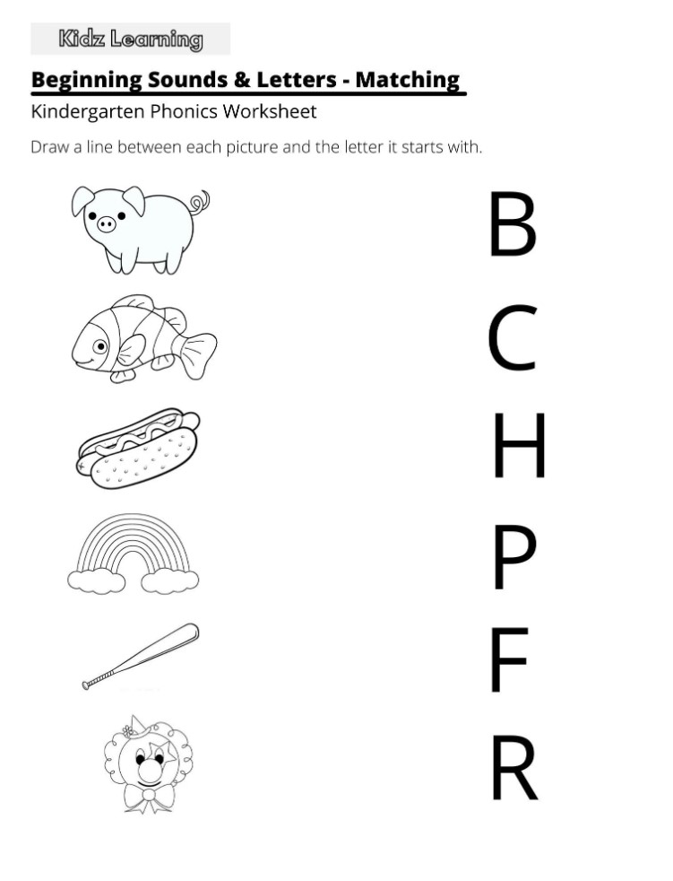 Phonics Sounds Worksheets For Kindergarten Free Printable ...