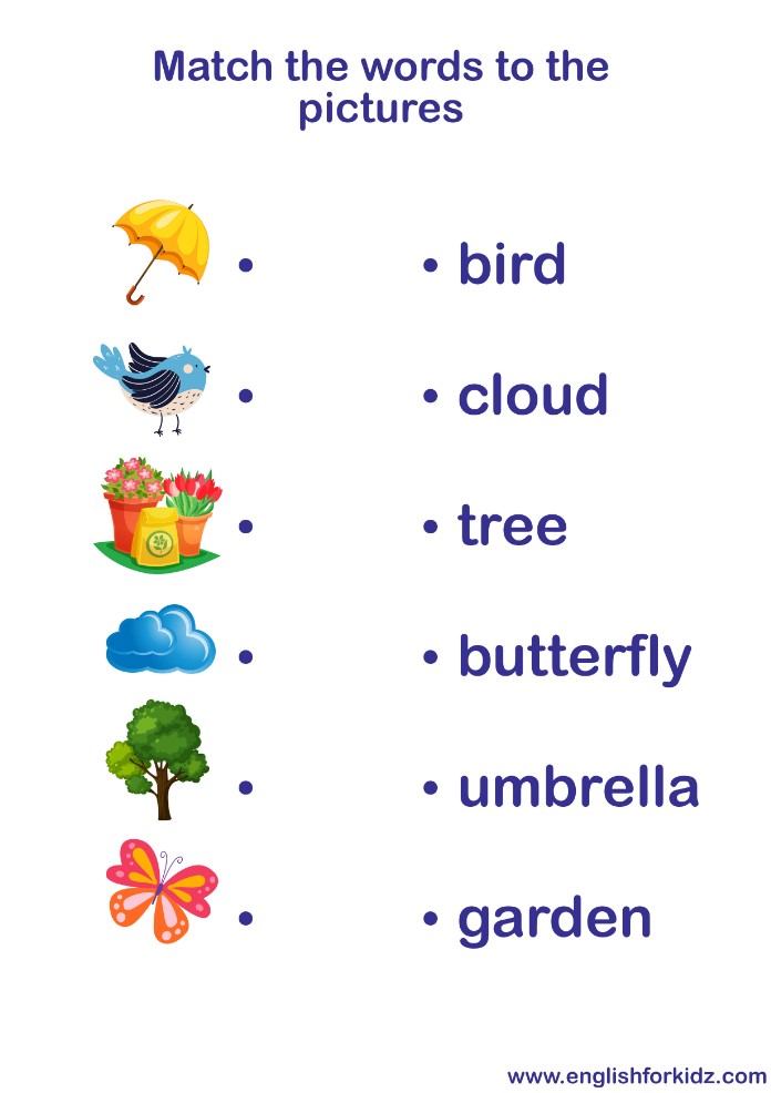 Free Printable Vocabulary Worksheets For Kindergarten