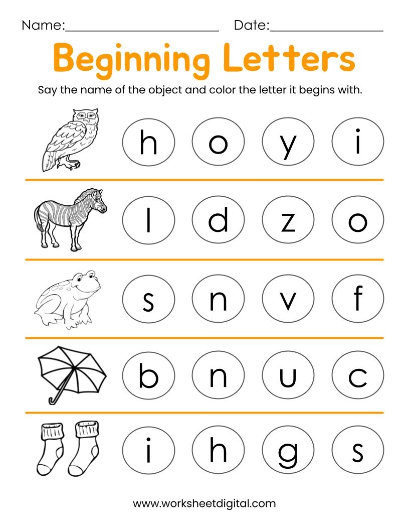 Alphabet Activities For Kindergarten Printable Kindergarten Worksheets