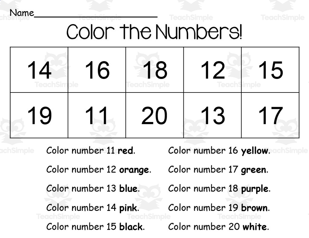 Counting 11 20 Worksheets For Kindergarten - Kindergarten Worksheets