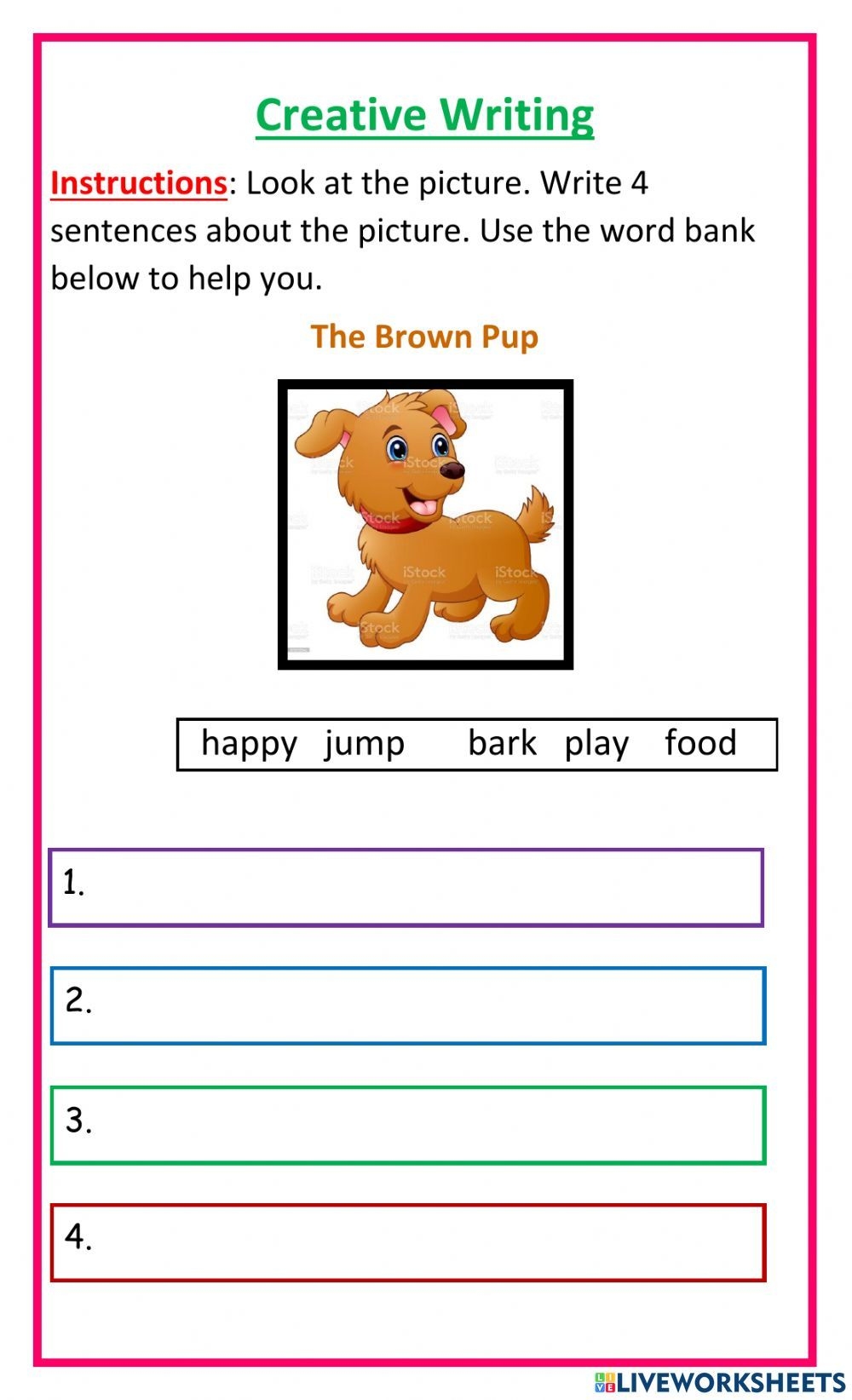 Creative Writing For Kindergarten Worksheets - Kindergarten Worksheets