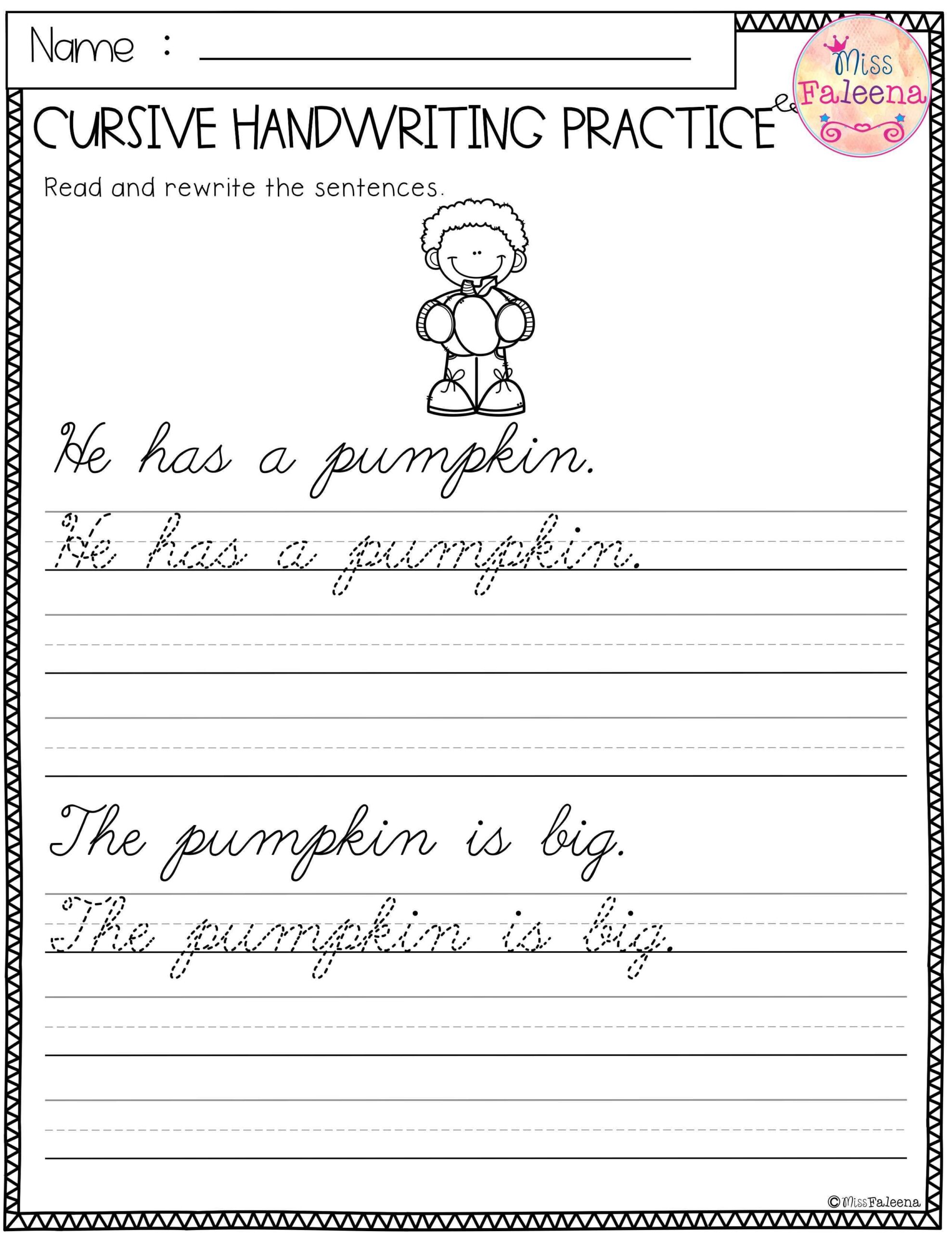 Cursive Writing Worksheets For Ukg - Kindergarten Worksheets