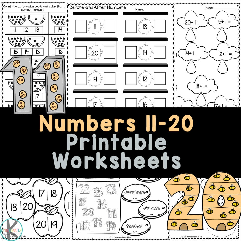 Counting 11 20 Worksheets For Kindergarten - Kindergarten Worksheets